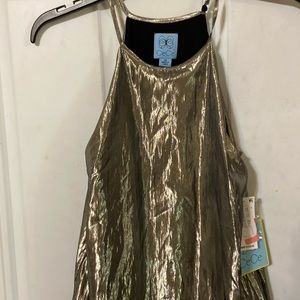 CeCe gold dress xs.